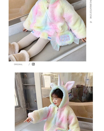 Deine zauberhafte Einhorn Jacke mit Tasche!