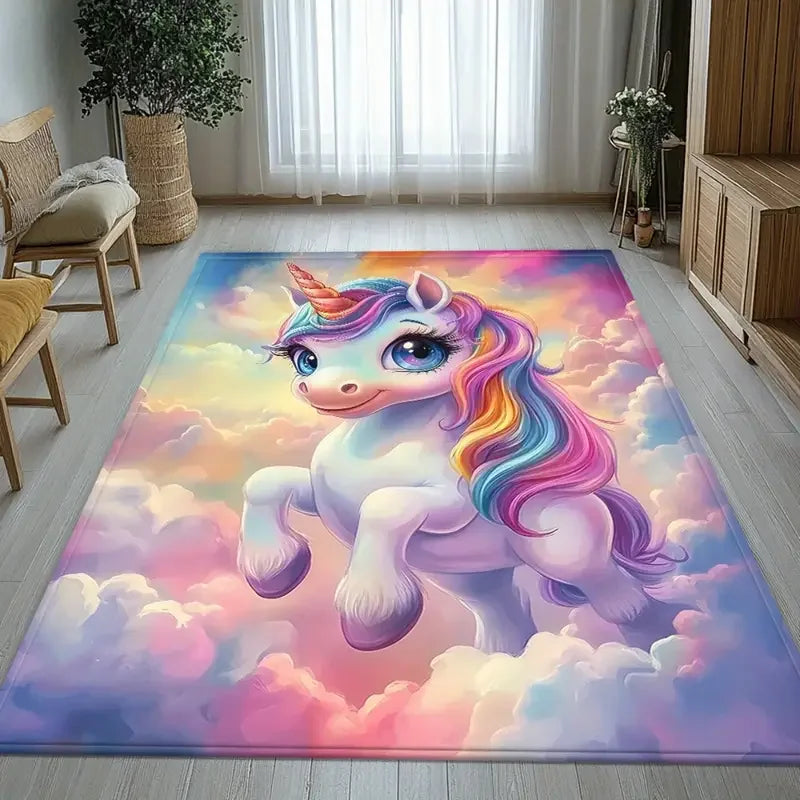 Dein bunter Einhorn Teppich mit Regenbogen
