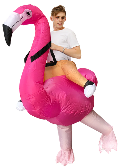 Fröhliches Aufblasbares Einhorn Kostuem Rosa