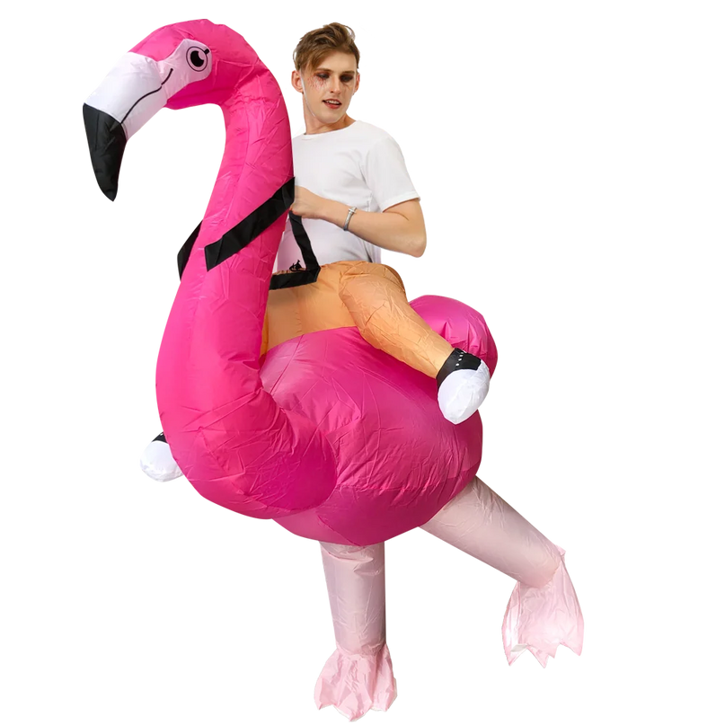 Fröhliches Aufblasbares Einhorn Kostuem Rosa