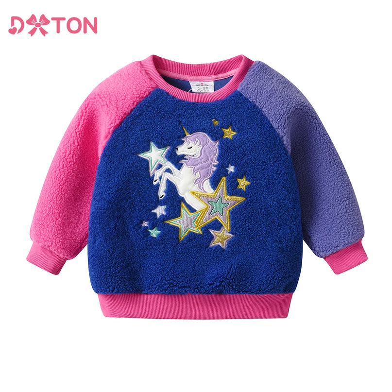 Warmes Einhorn Kostüm Fleece Sweatshirt