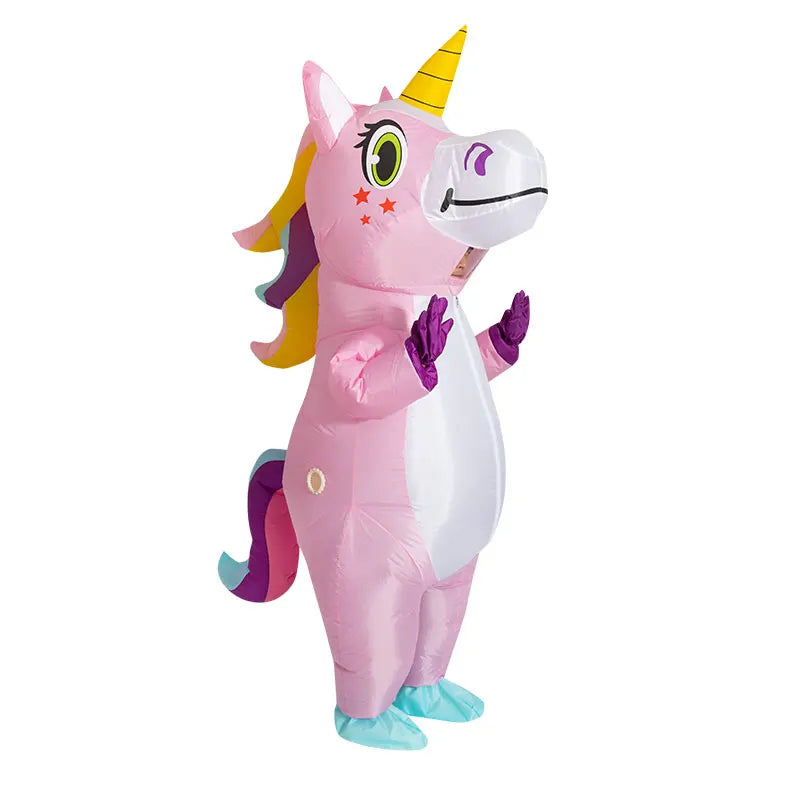 Süßes Aufblasbares Einhorn Kostuem Rosa