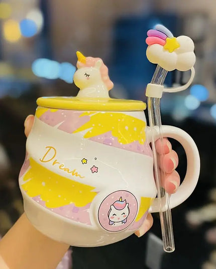 Deine süße Einhorn Tasse mit Löffel!