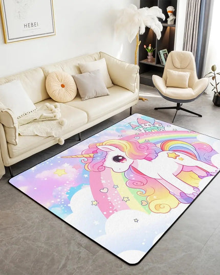Dein süßer Einhorn Teppich mit Kirschblüten