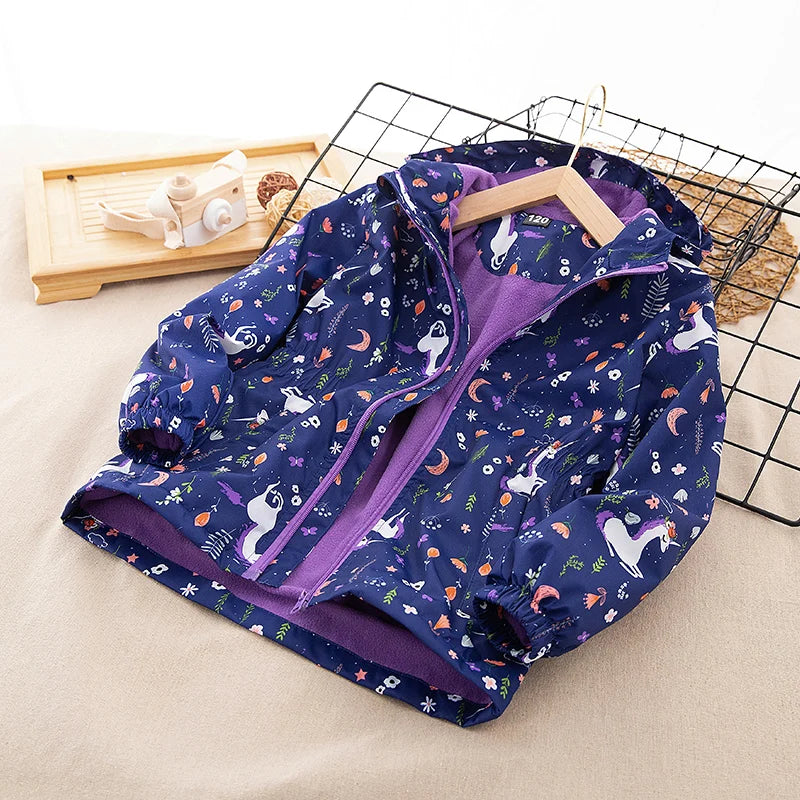 Deine wasserfeste Einhorn Jacke mit Kapuze!