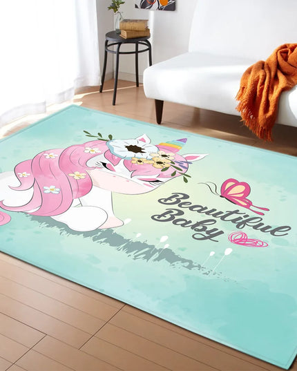 Dein rosafarbenes Einhorn Teppich Schloss!