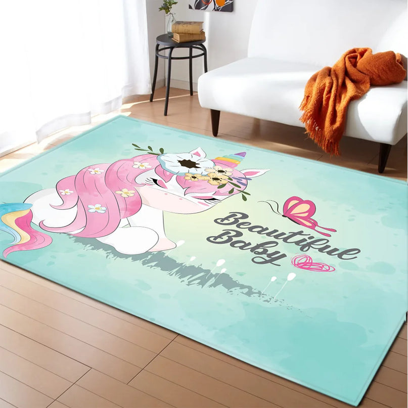 Dein rosafarbenes Einhorn Teppich Schloss!