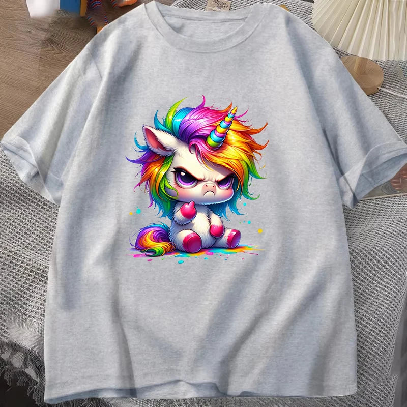 Dein grauer Einhorn Hoodie: einfach