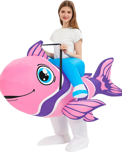 Cooles Aufblasbares Einhorn Kostuem Blau