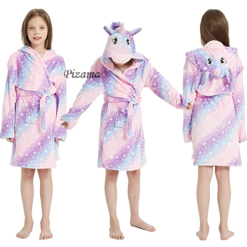 Funkelnder Einhorn Pyjama mit rosa Sternen