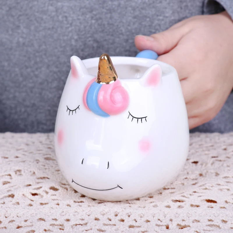 Deine handbemalte Regenbogen Einhorn Tasse!