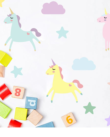 Dein zauberhaftes Einhorn Wandtattoo Aquarell