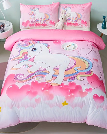 Deine Traum-Einhorn Bettwäsche in Puderrosa