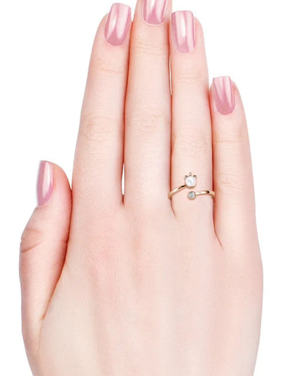 Glänzender Einhorn Ring mit Kristallen