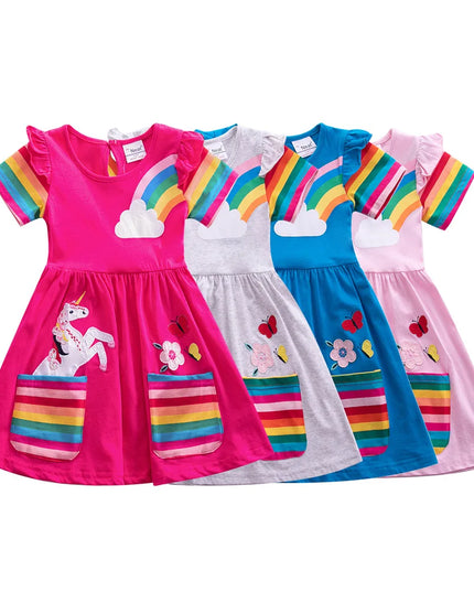 Dein fröhliches Einhorn Kleid in Seeblau!