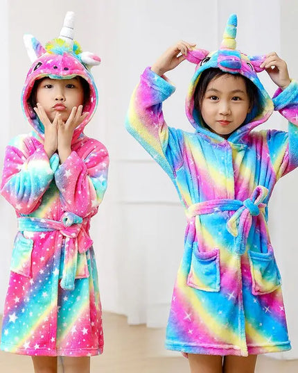Kuscheliger Einhorn Pyjama Bademantel