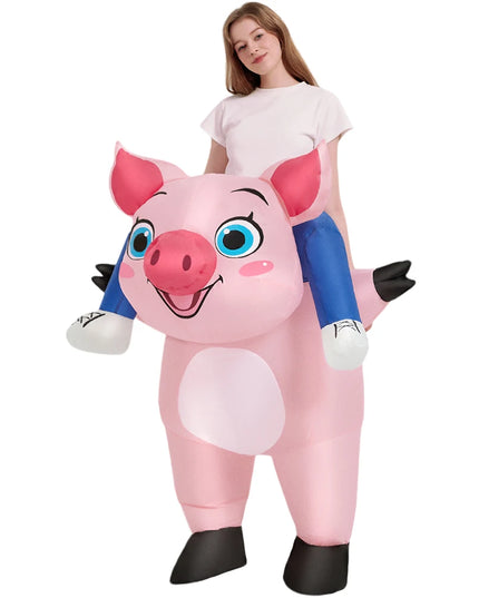Cooles Aufblasbares Einhorn Kostuem Blau