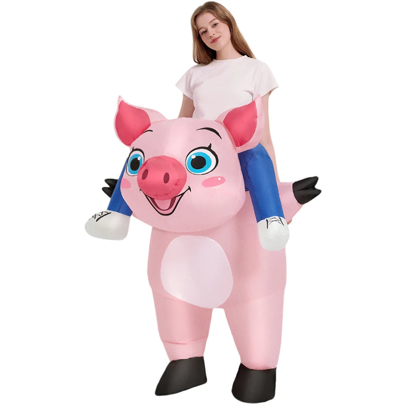Cooles Aufblasbares Einhorn Kostuem Blau