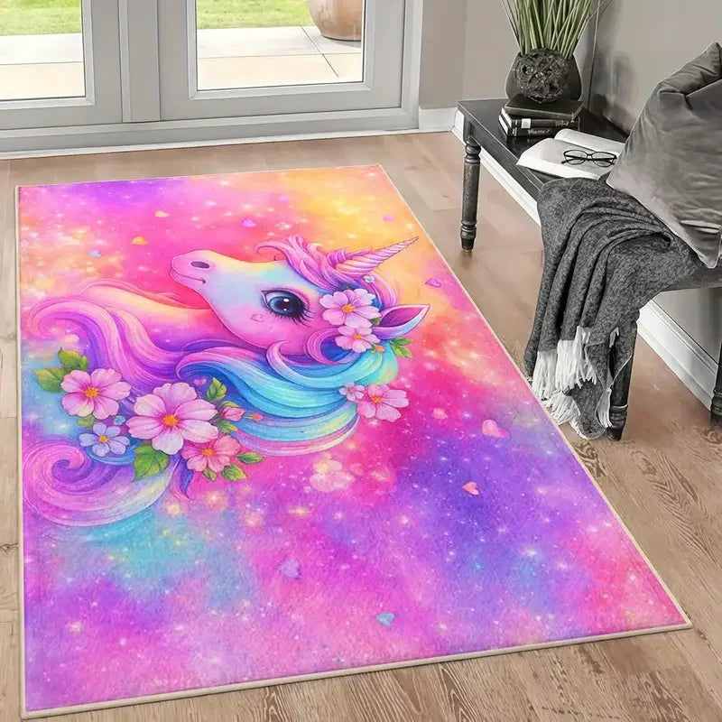 Dein bunter Einhorn Teppich mit Regenbogen