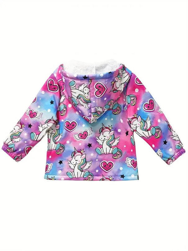 Kuschelige Einhorn Jacke mit Kapuze!