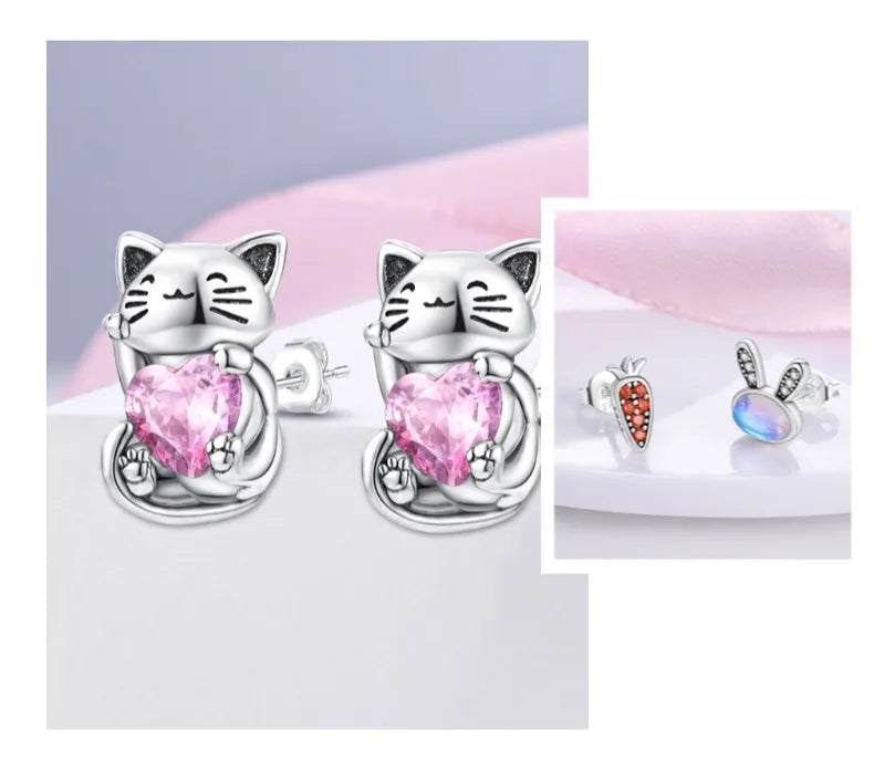 Niedliche Einhorn Ohrringe mit blauen Augen!