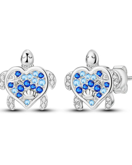 Niedliche Einhorn Ohrringe mit blauen Augen!
