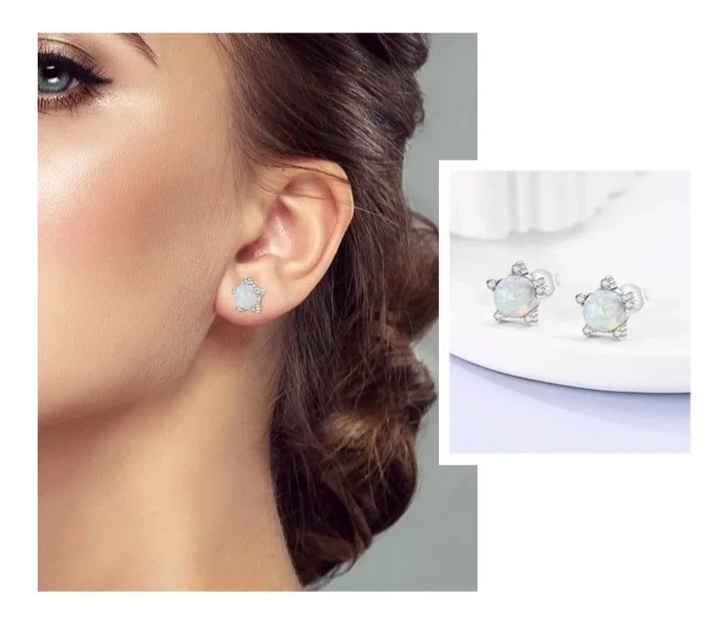 Niedliche Einhorn Ohrringe mit blauen Augen!