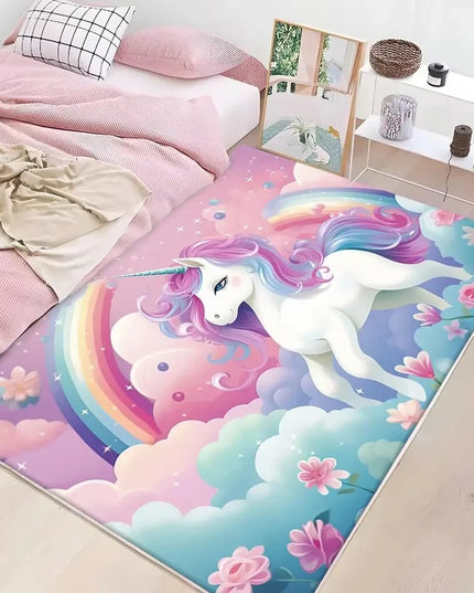 Dein niedlicher Einhorn Teppich in Pink!