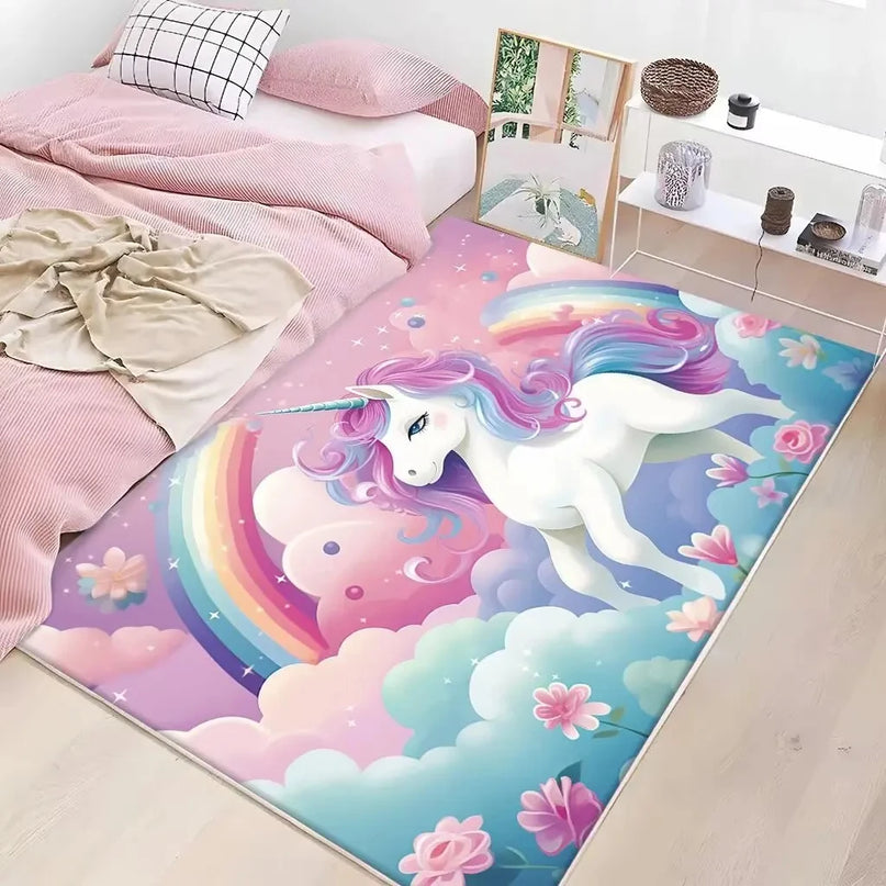 Dein niedlicher Einhorn Teppich in Pink!