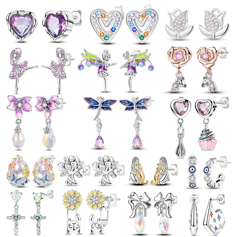 Niedliche Einhorn Ohrringe mit blauen Augen!