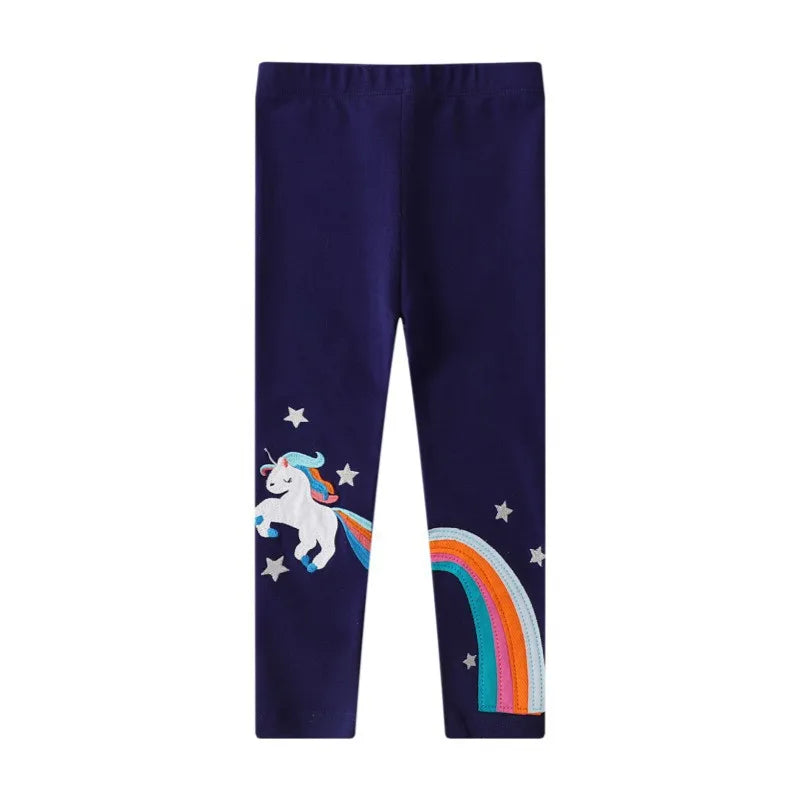 Deine gestreifte Einhorn Leggings zum