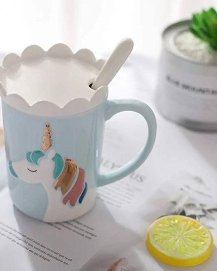Deine zauberhafte Einhorn Tasse mit Deckel!