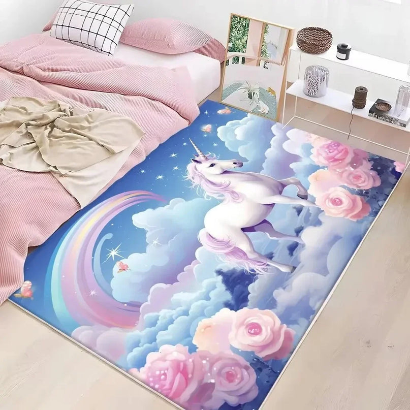 Dein niedlicher Einhorn Teppich in Pink!