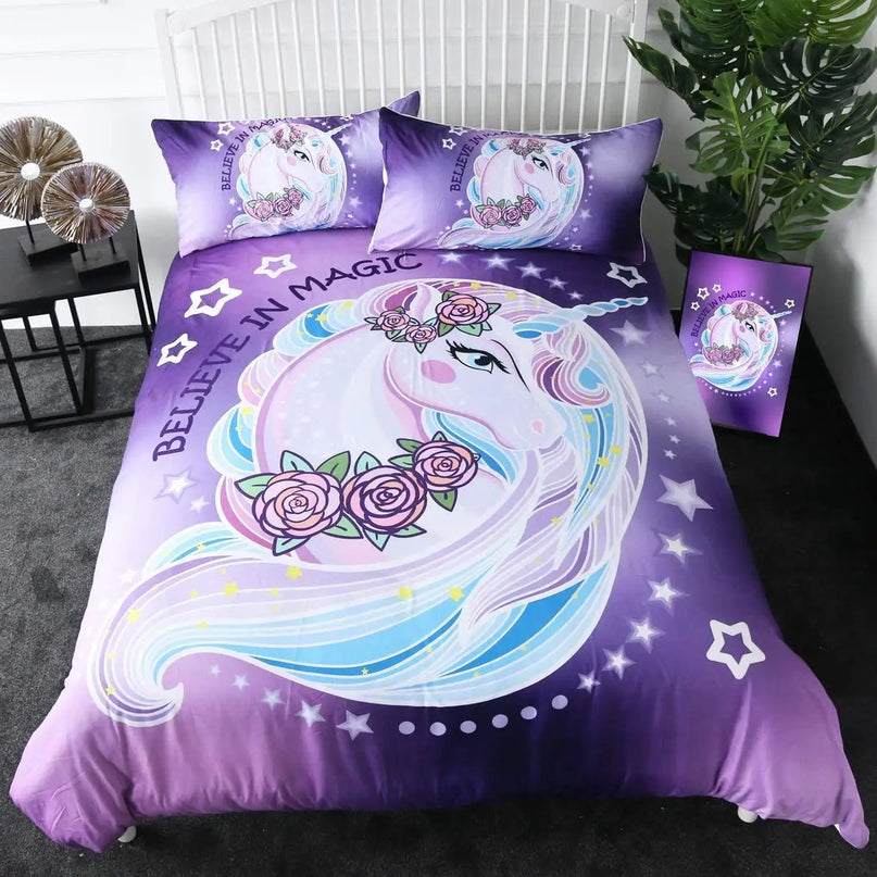 Farbige Träume mit deiner Einhorn Bettwäsche!