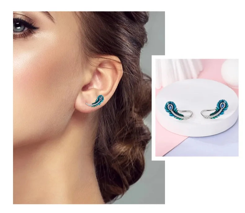 Niedliche Einhorn Ohrringe mit blauen Augen!