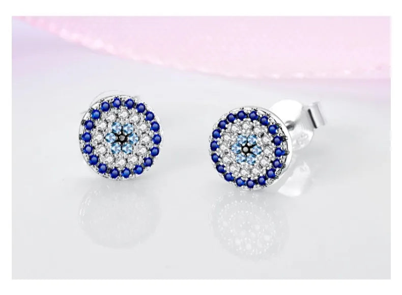 Niedliche Einhorn Ohrringe mit blauen Augen!