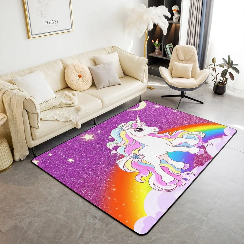 Dein süßer Einhorn Teppich mit Kirschblüten