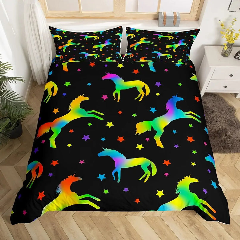 Deine Einhorn Bettwäsche für lila