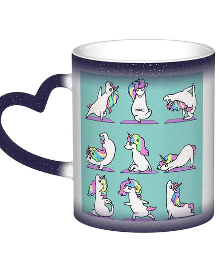 Feurige Einhorn Tasse für deine Yoga-Reise!