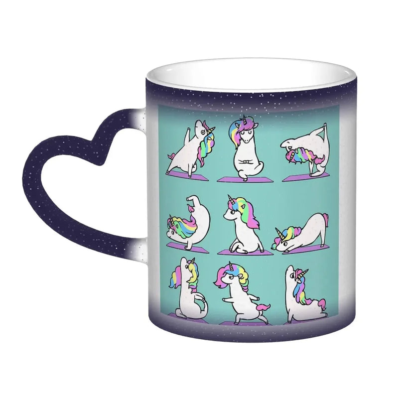 Feurige Einhorn Tasse für deine Yoga-Reise!