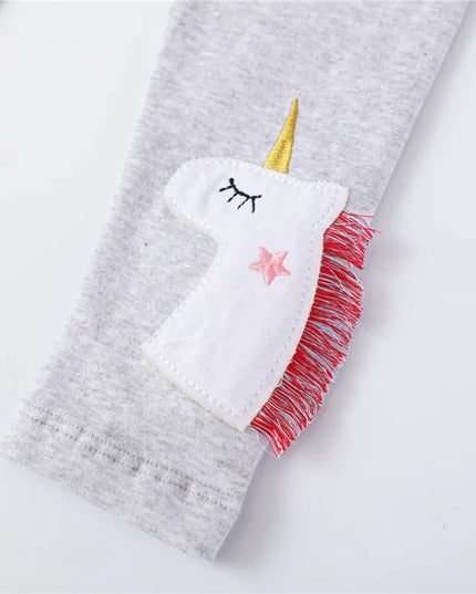 Deine gestreifte Einhorn Leggings zum