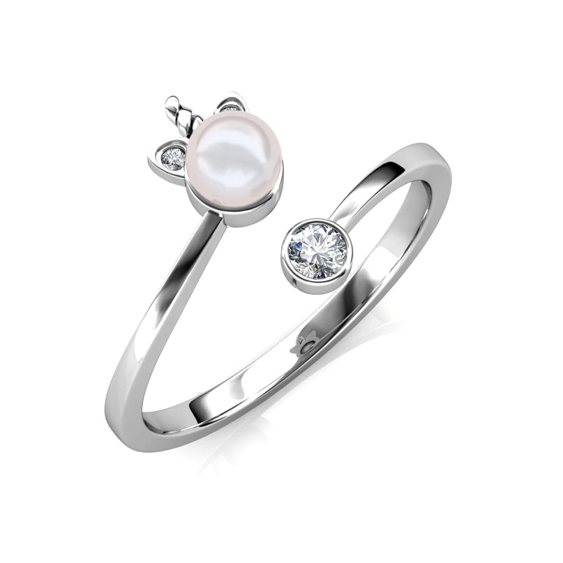 Glänzender Einhorn Ring mit Kristallen