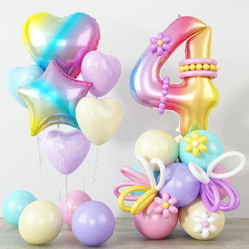 Zauberhaftes Einhorn Deko Ballon Set!