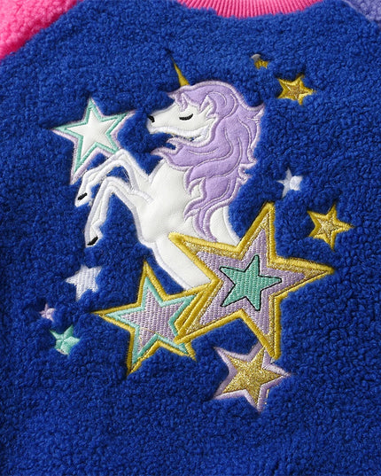 Warmes Einhorn Kostüm Fleece Sweatshirt