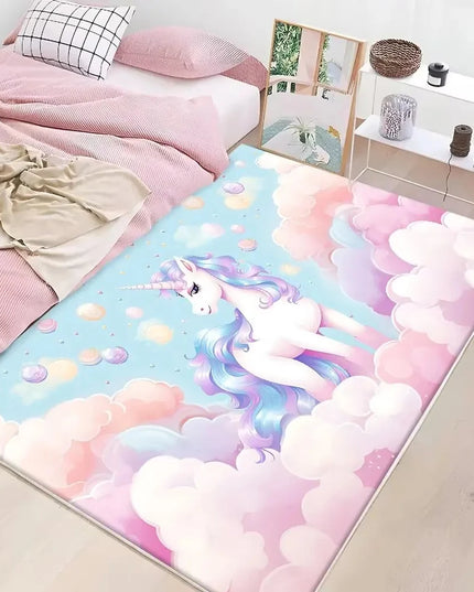 Dein niedlicher Einhorn Teppich in Pink!
