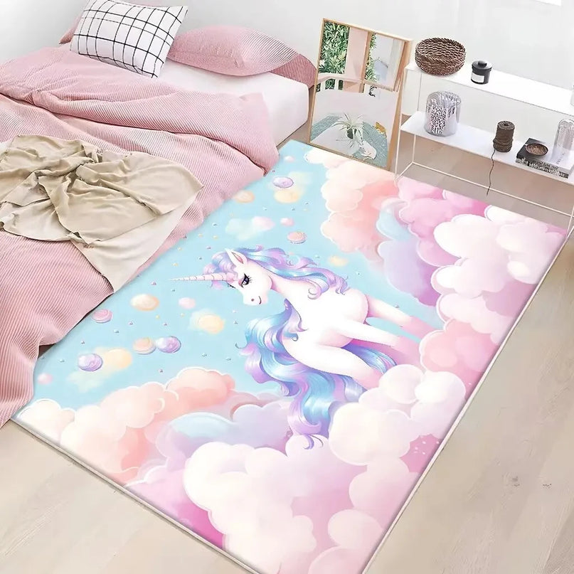 Dein niedlicher Einhorn Teppich in Pink!