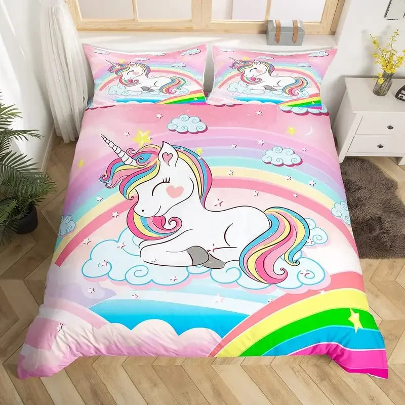 Deine Einhorn Bettwäsche für lila