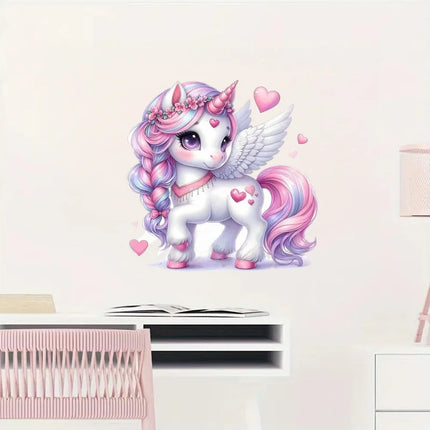 Dein Einhorn Wandtattoo in Pink