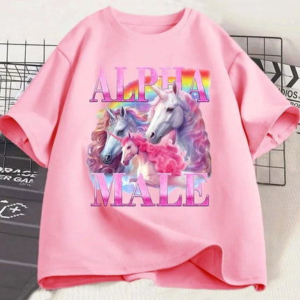 Alpha Einhorn Mütze mit lustigem Vintage-Meme-Design für Damen aus Baumwolle