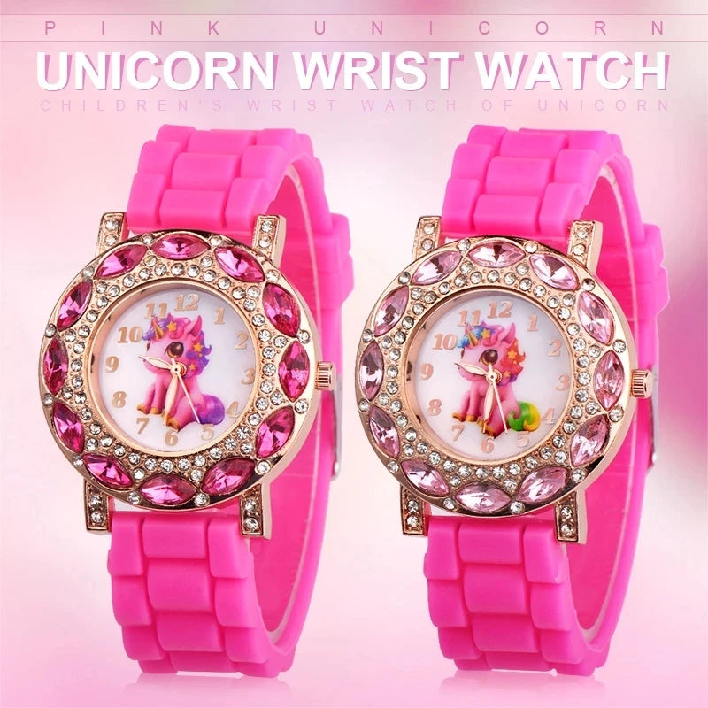 Deine wasserdichte Einhorn Uhr in Pink!